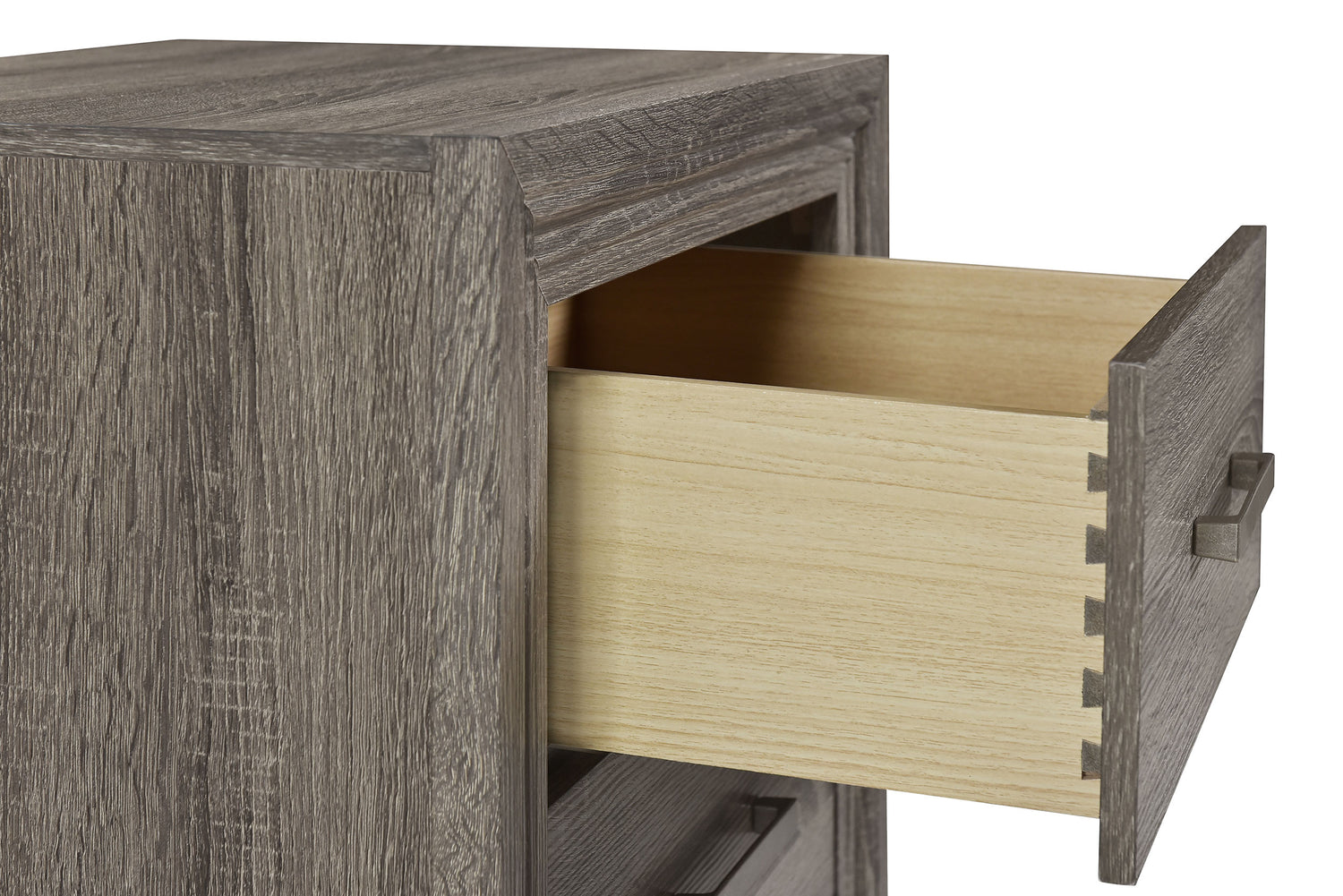 Wright 2-drawer Nightstand Bedside Table Brown Oak - Home Elegance USA