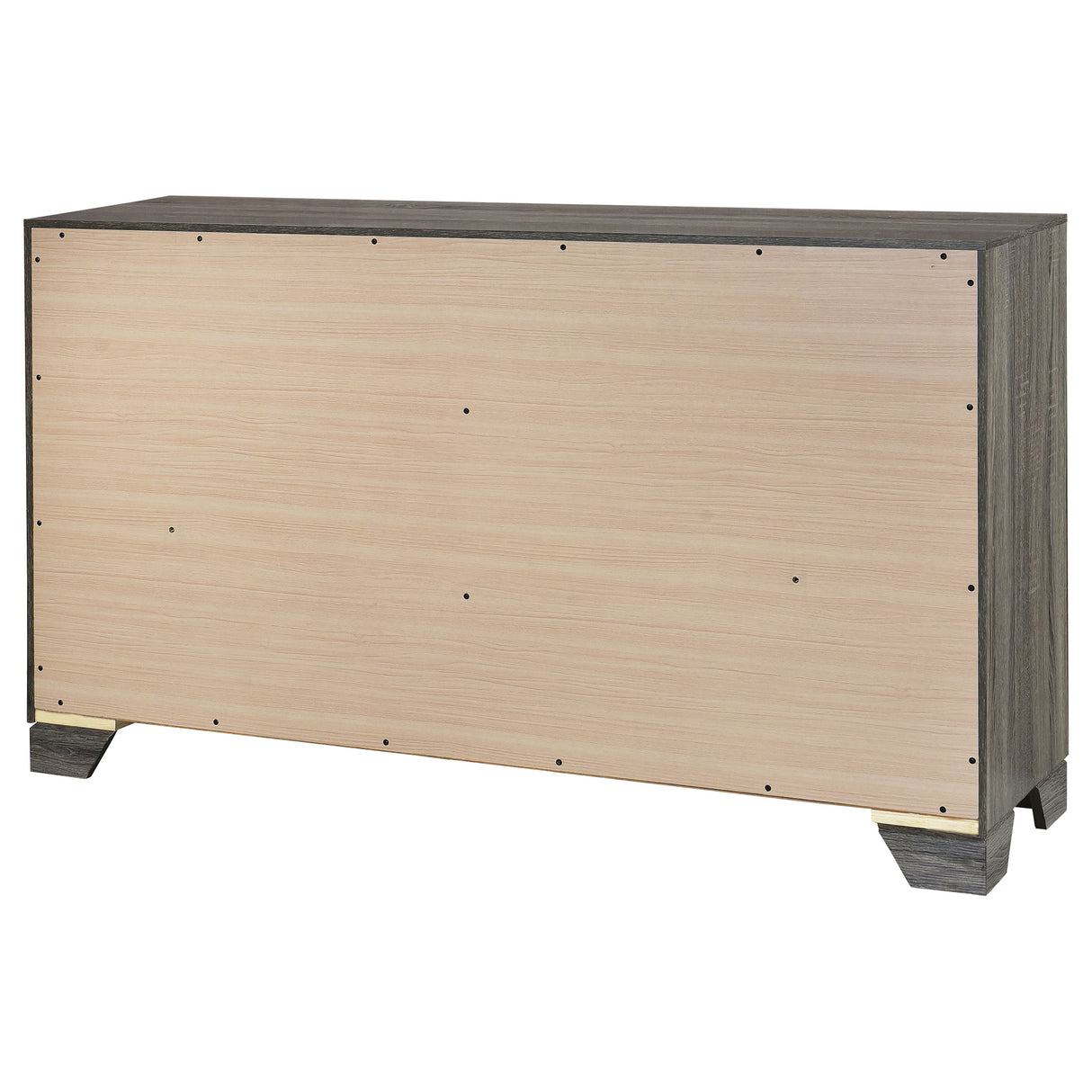 Wright 6-drawer Dresser Cabinet Brown Oak - Home Elegance USA