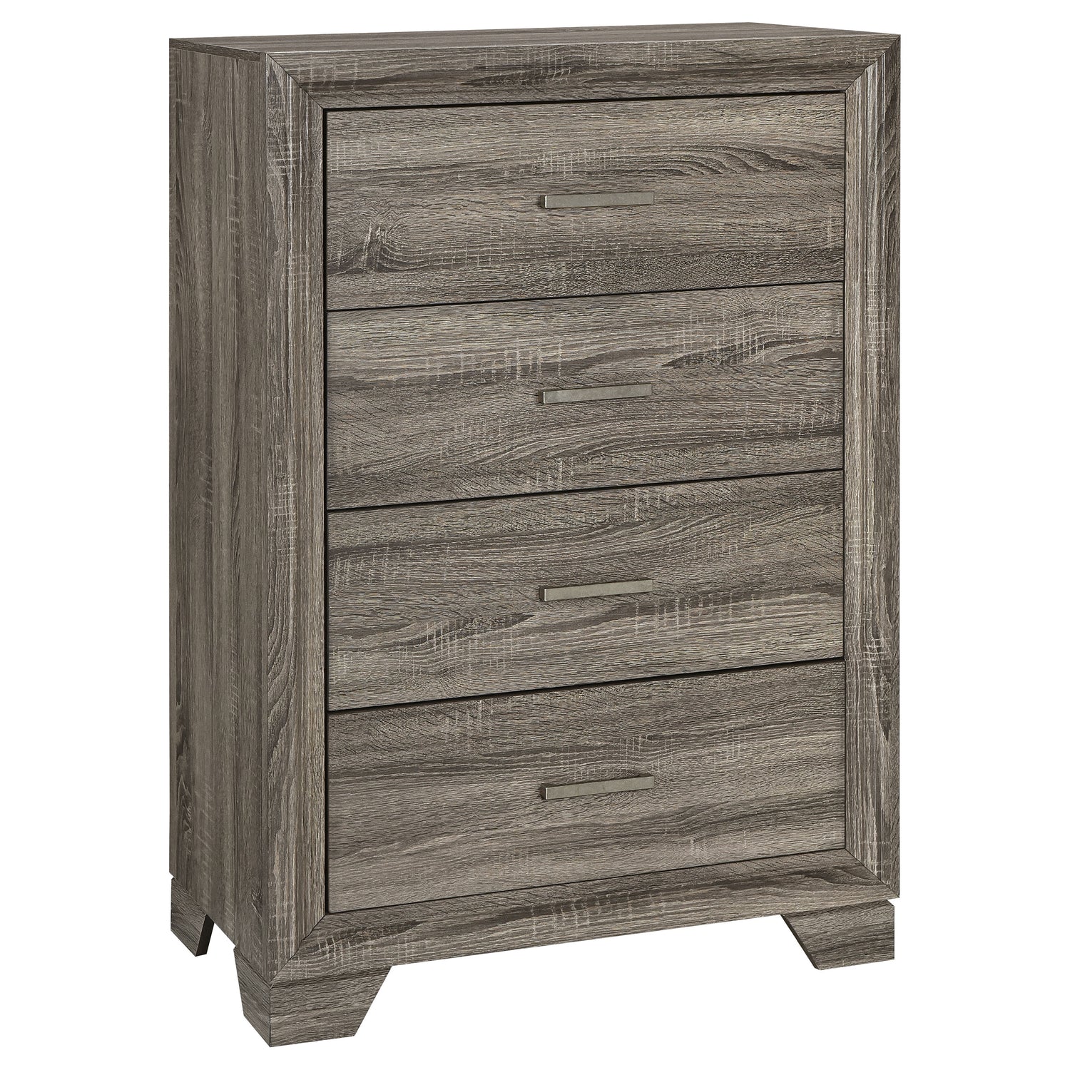 Wright 4-drawer Chest of Drawers Brown Oak - Home Elegance USA