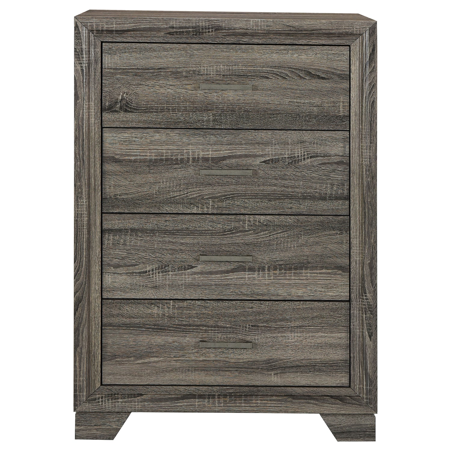 Wright 4-drawer Chest of Drawers Brown Oak - Home Elegance USA