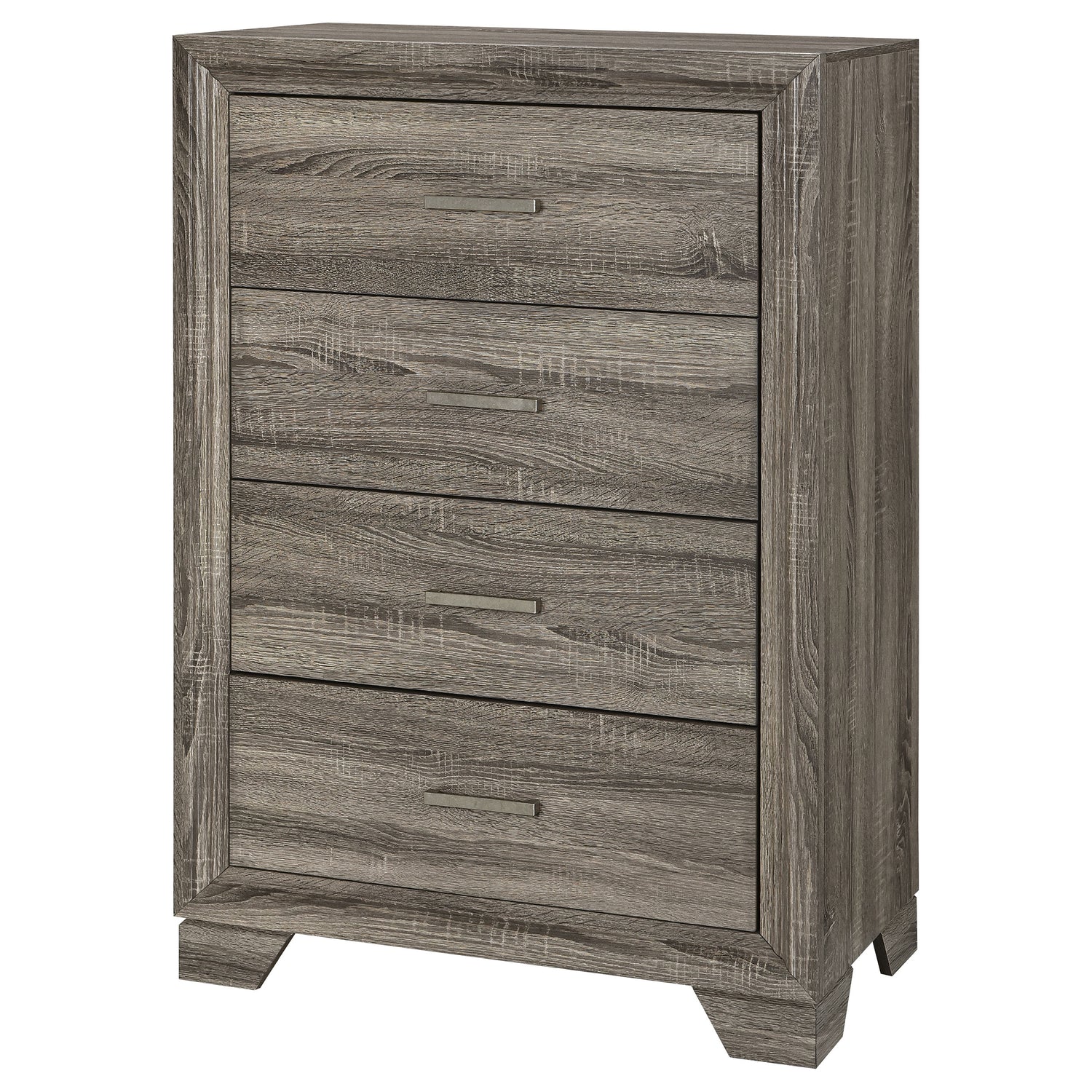 Wright 4-drawer Chest of Drawers Brown Oak - Home Elegance USA