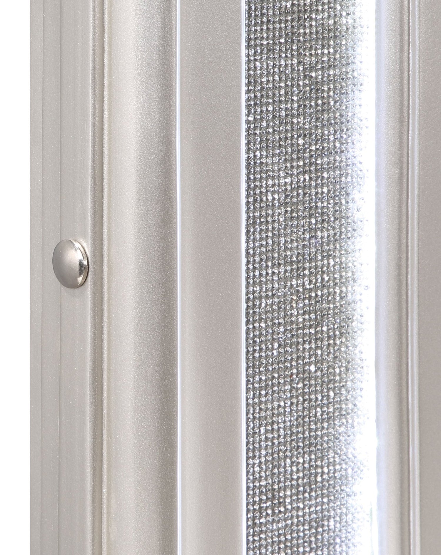 Dresser Mirror - Evangeline Camel Top Dresser Mirror Silver Oak