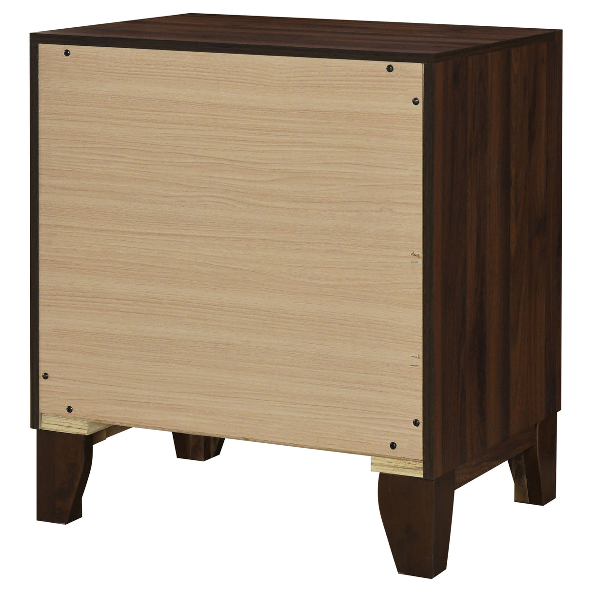 Welsley 2-drawer Nightstand Bedside Table Walnut - Home Elegance USA