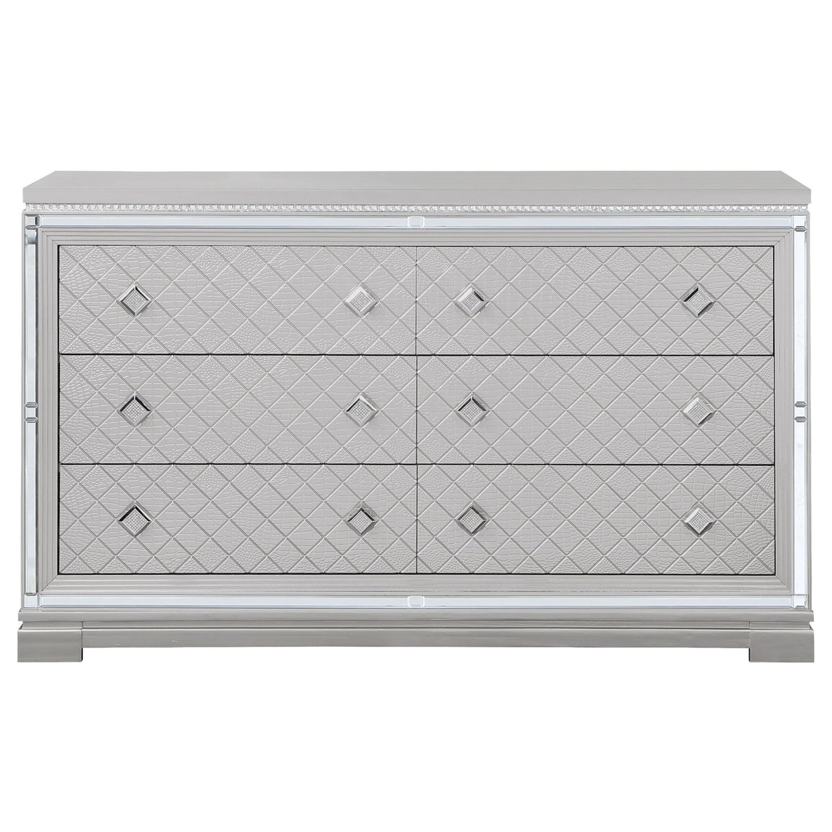 Dresser - Eleanor Rectangular 6-drawer Dresser Metallic
