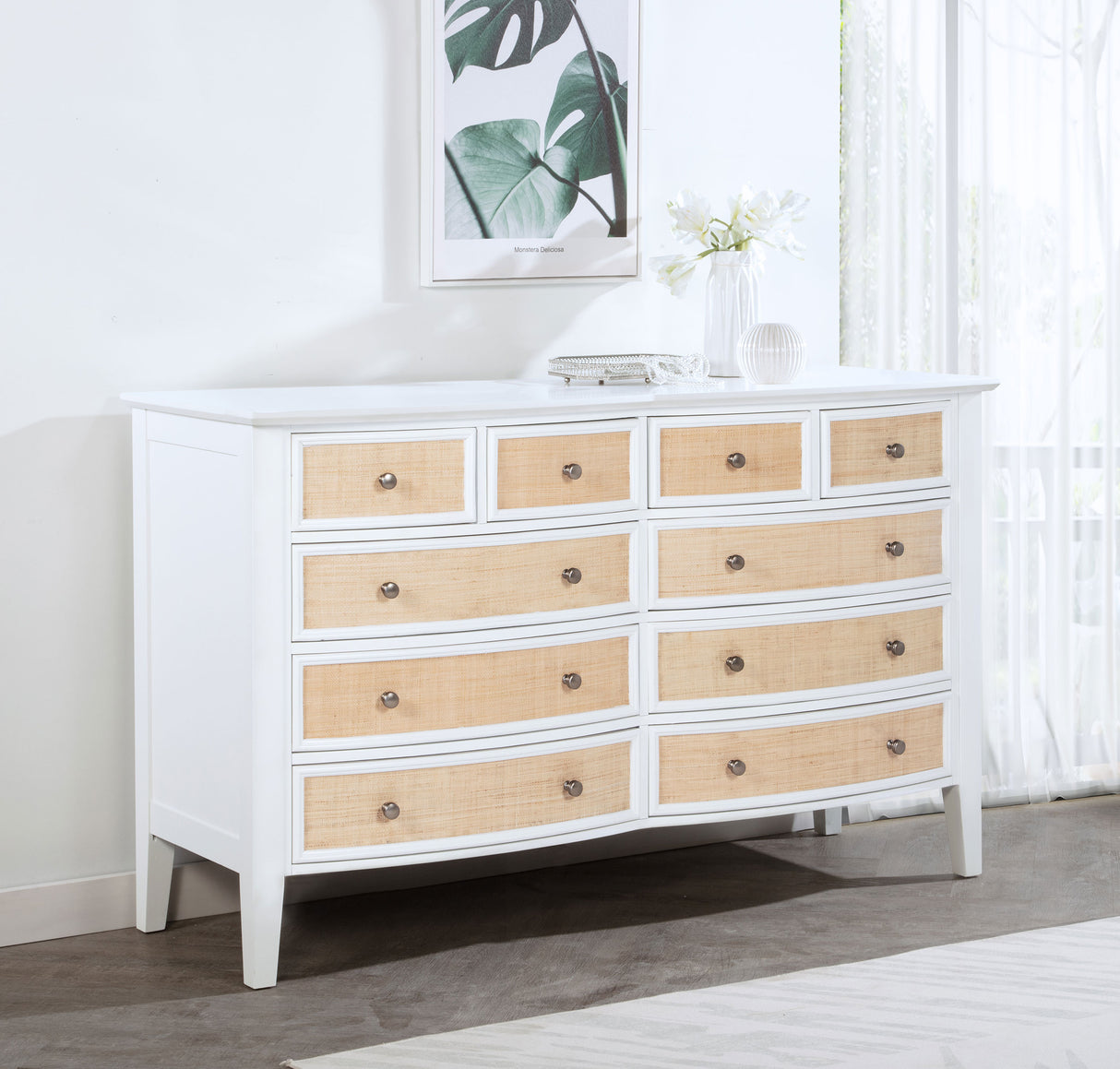 Bexhill 10-drawer Dresser Cabinet White - Home Elegance USA