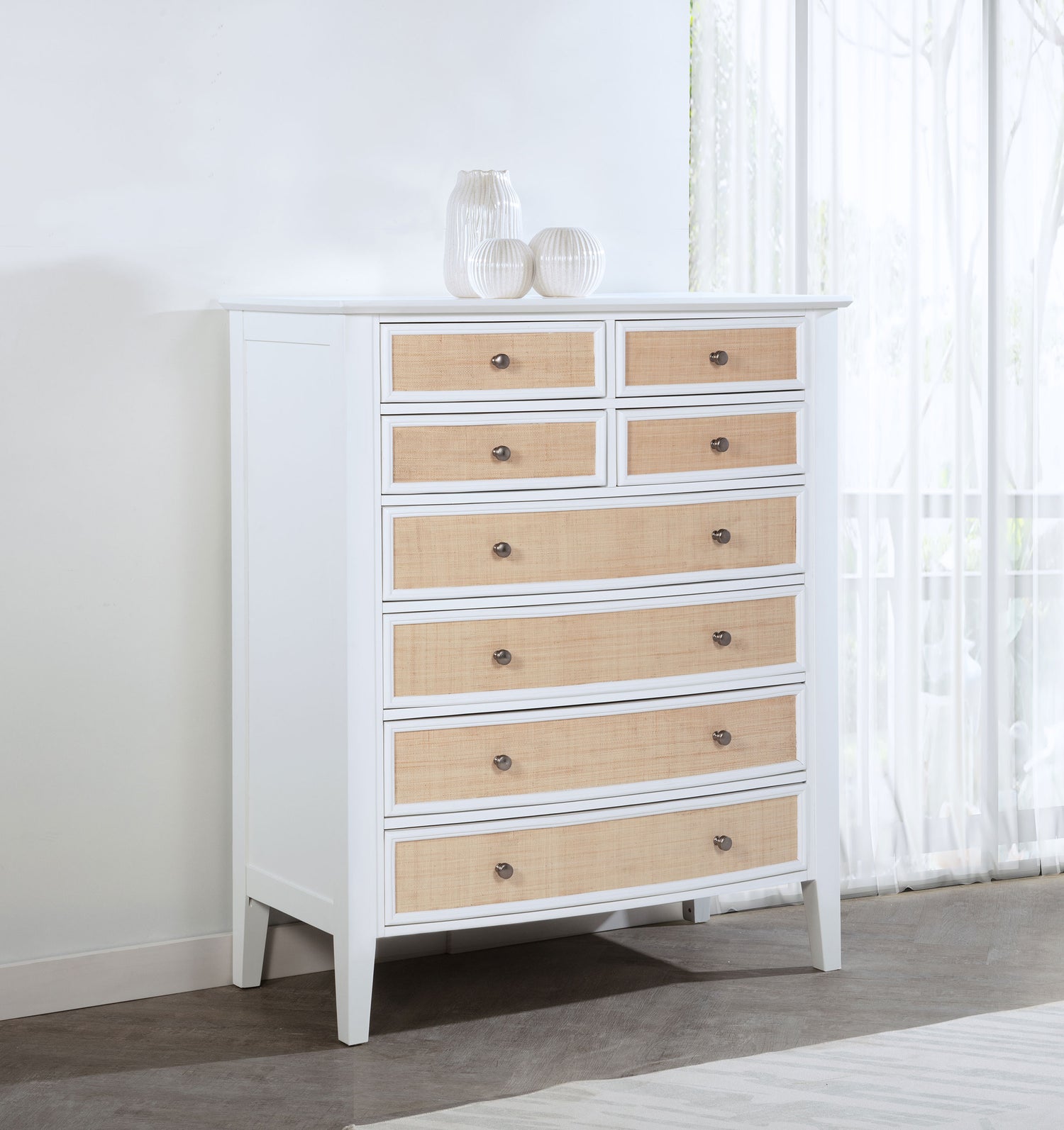 Bexhill 8-drawer Chest of Drawers White - Home Elegance USA