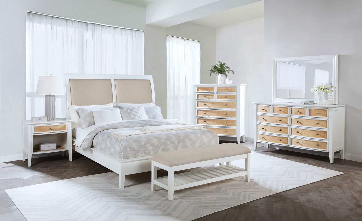 Bexhill 8-drawer Chest of Drawers White - Home Elegance USA