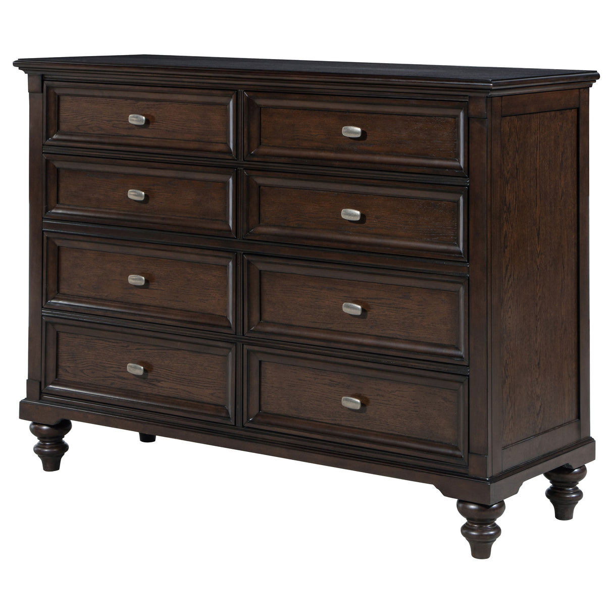 Andover 8-drawer Dresser Cabinet Dark Oak - Home Elegance USA