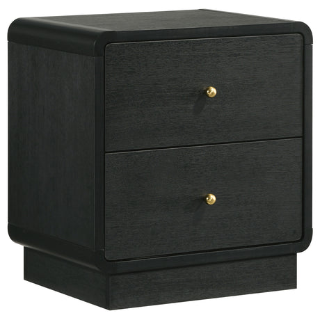 Cavelle 2-drawer Nightstand Bedside Table Black - Home Elegance USA