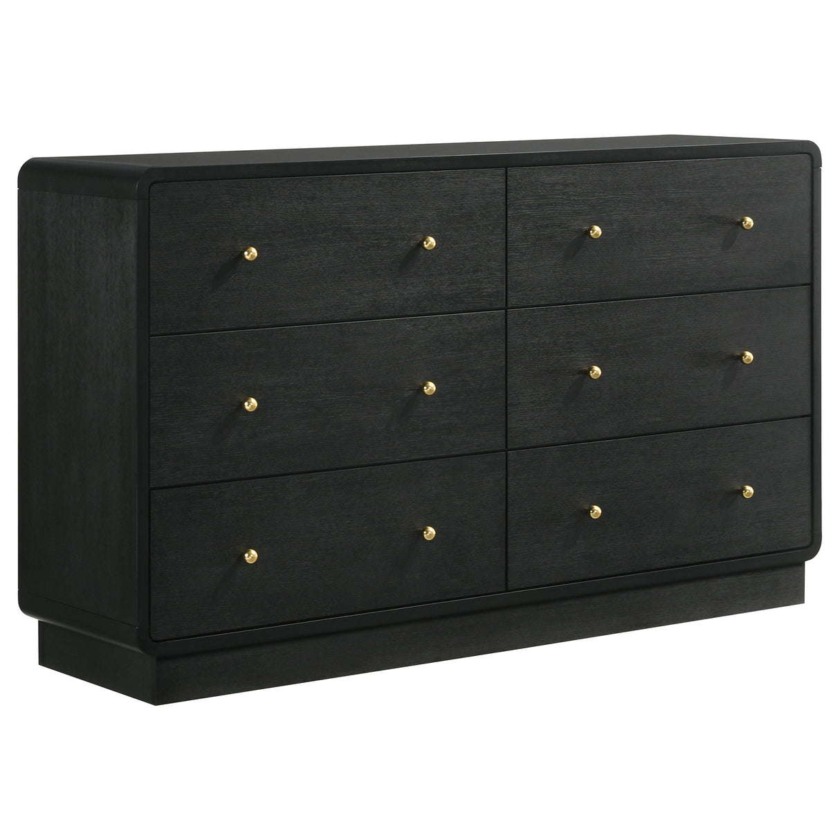 Cavelle 6-drawer Dresser Cabinet Black - Home Elegance USA