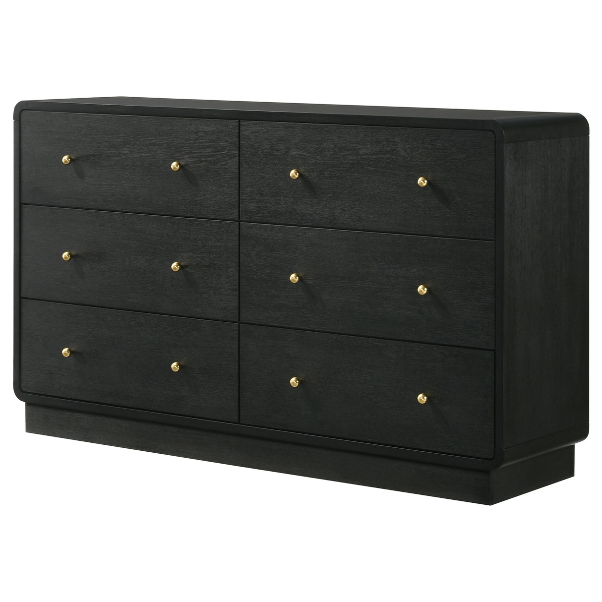 Cavelle 6-drawer Dresser Cabinet Black - Home Elegance USA