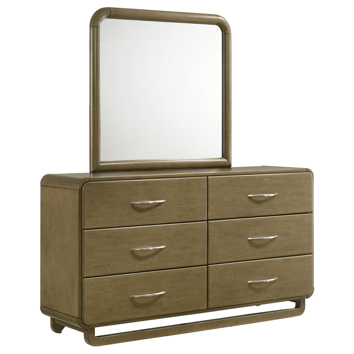 Amsbury 6-drawer Dresser and Mirror Nutmeg - Home Elegance USA