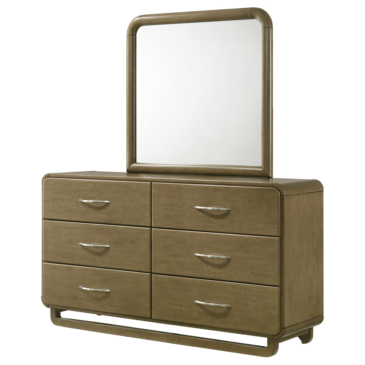 Amsbury 6-drawer Dresser and Mirror Nutmeg - Home Elegance USA