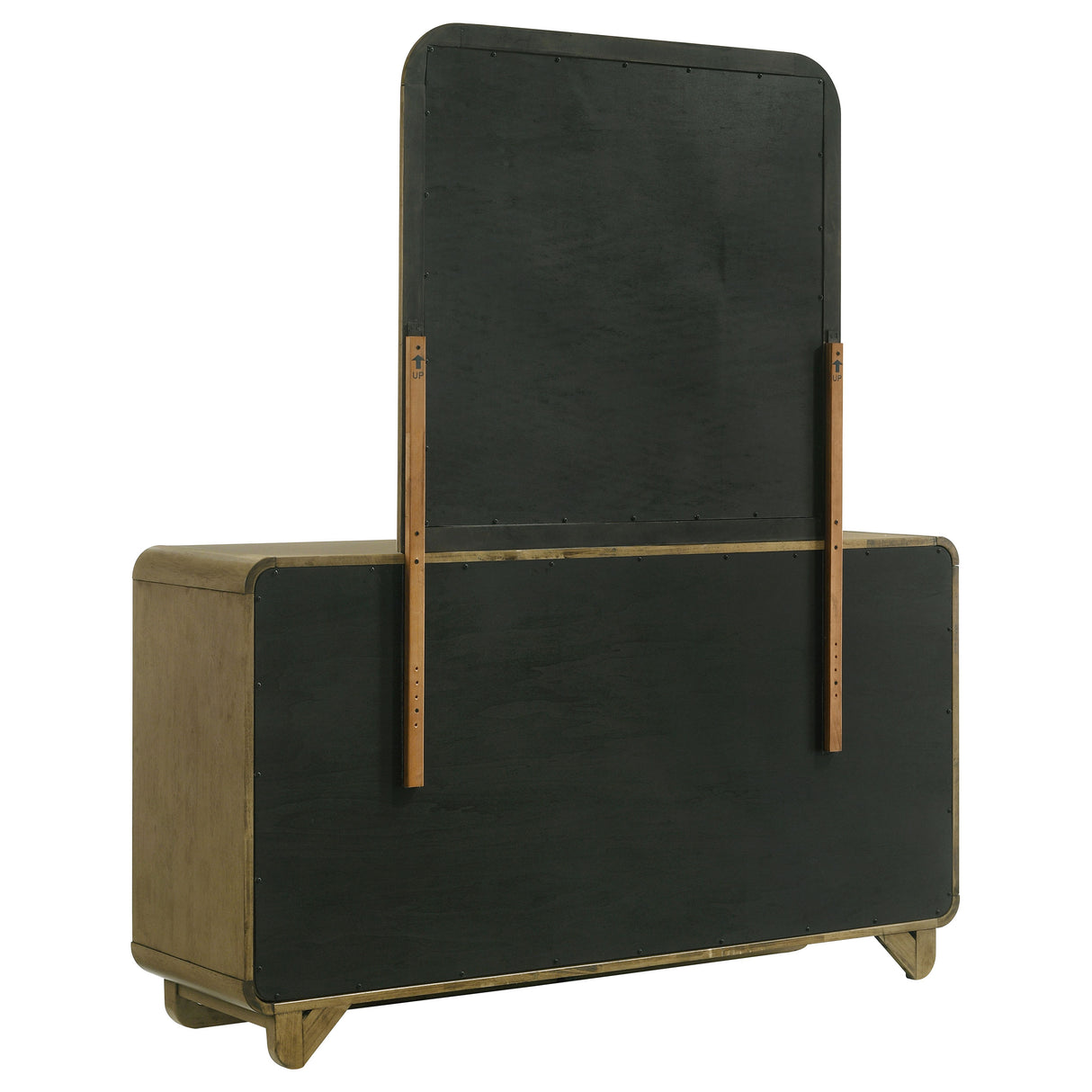 Amsbury 6-drawer Dresser and Mirror Nutmeg - Home Elegance USA