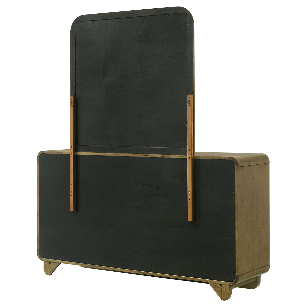 Amsbury 6-drawer Dresser and Mirror Nutmeg - Home Elegance USA