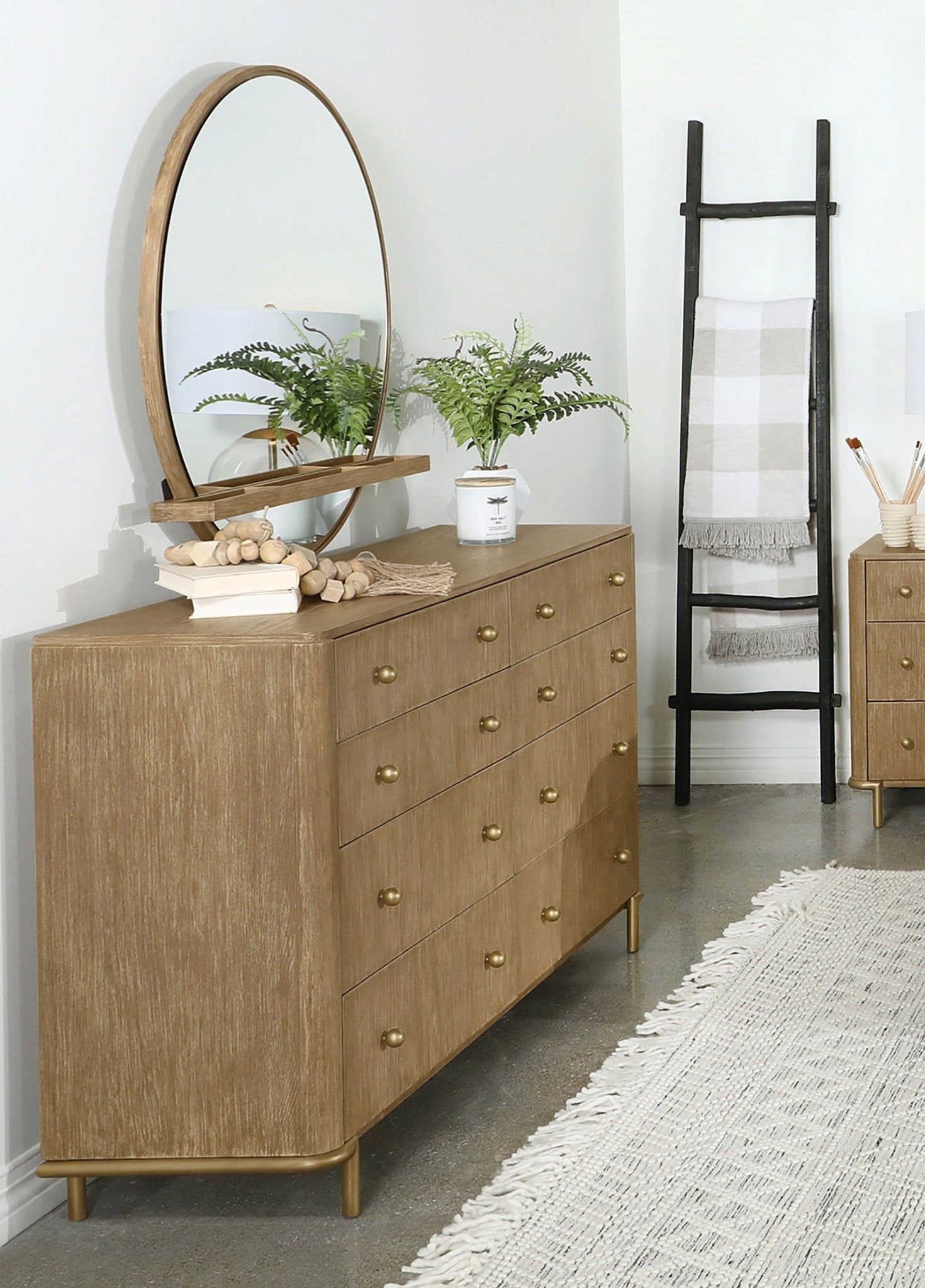 Arini 8 - drawer Dresser with Mirror Sand Wash | Coaster | Home Elegance USA