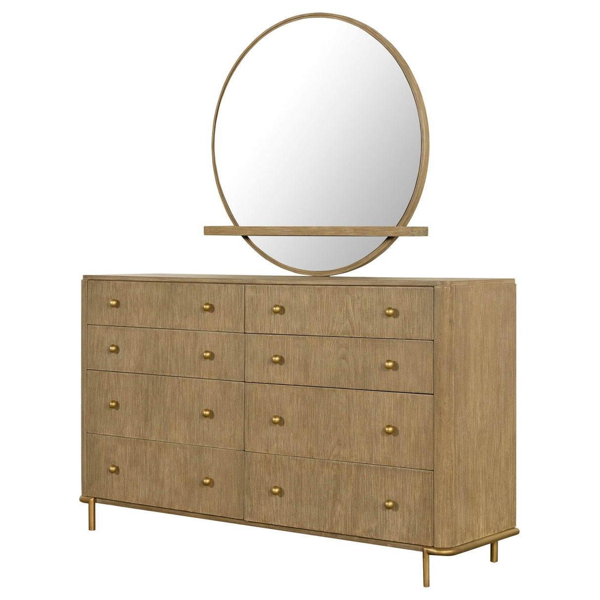 Arini 8 - drawer Dresser with Mirror Sand Wash | Coaster | Home Elegance USA