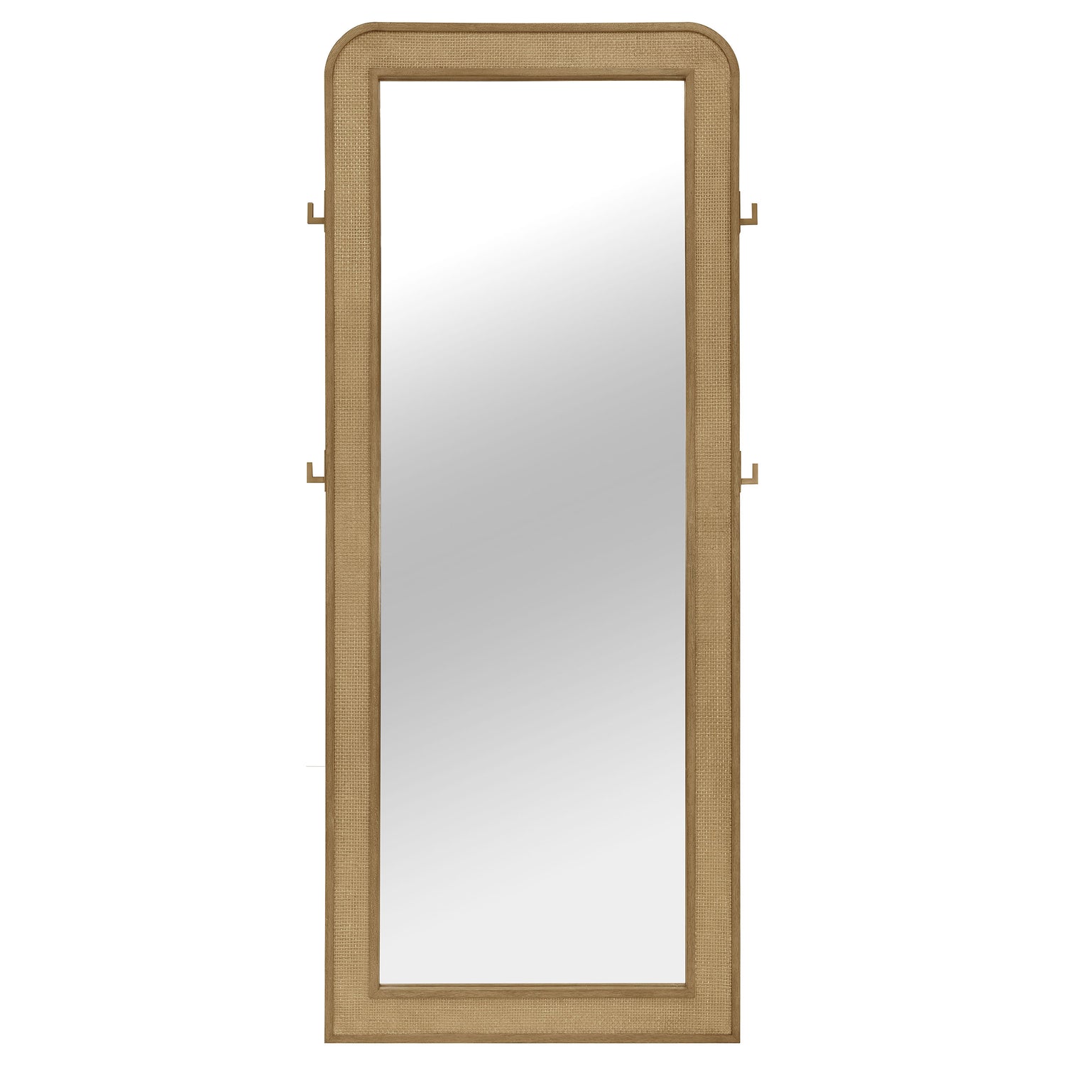 Arini Cane Weave Full Length Standing Floor Mirror Sand Wash - Home Elegance USA