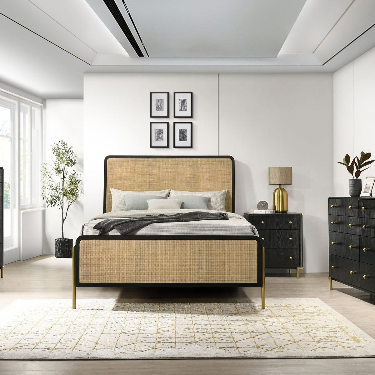 Andover 5-piece Eastern King Bedroom Set Dark Oak