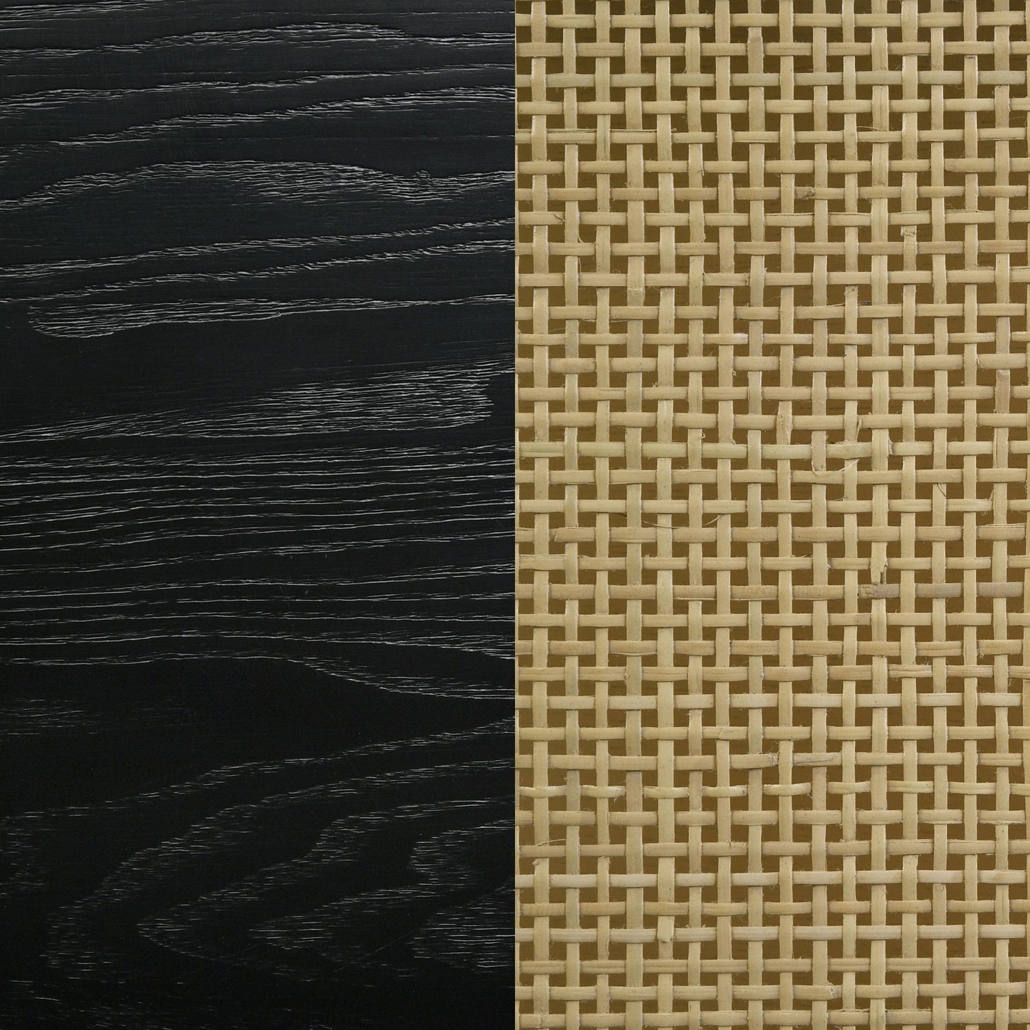 Arini Rattan Eastern King Panel Bed Black and Natural | Coaster | Home Elegance USA