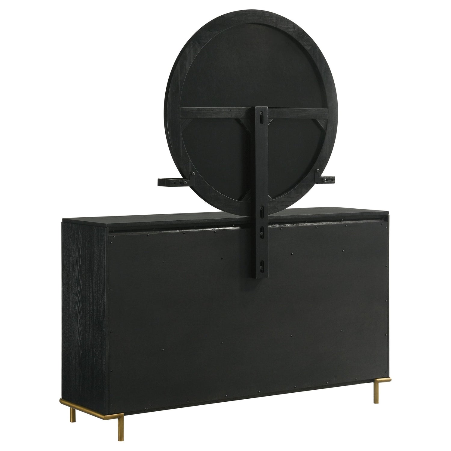 Arini 8 - drawer Bedroom Dresser with Mirror Black | Coaster | Home Elegance USA