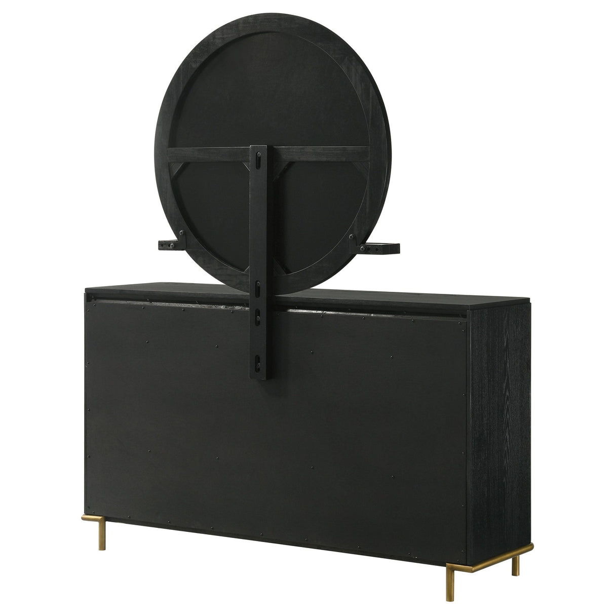 Arini 8 - drawer Bedroom Dresser with Mirror Black | Coaster | Home Elegance USA