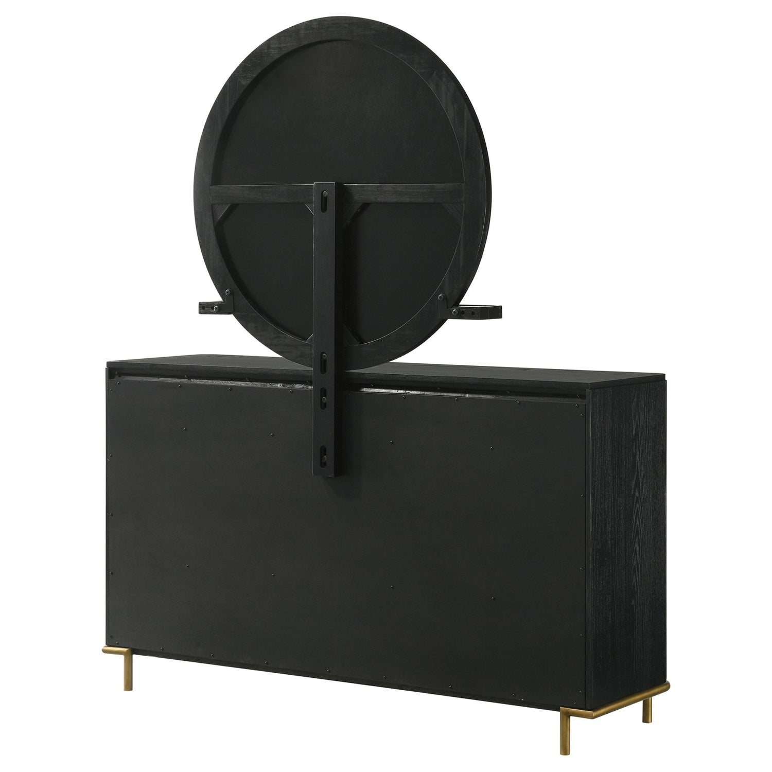Arini 8 - drawer Bedroom Dresser with Mirror Black | Coaster | Home Elegance USA