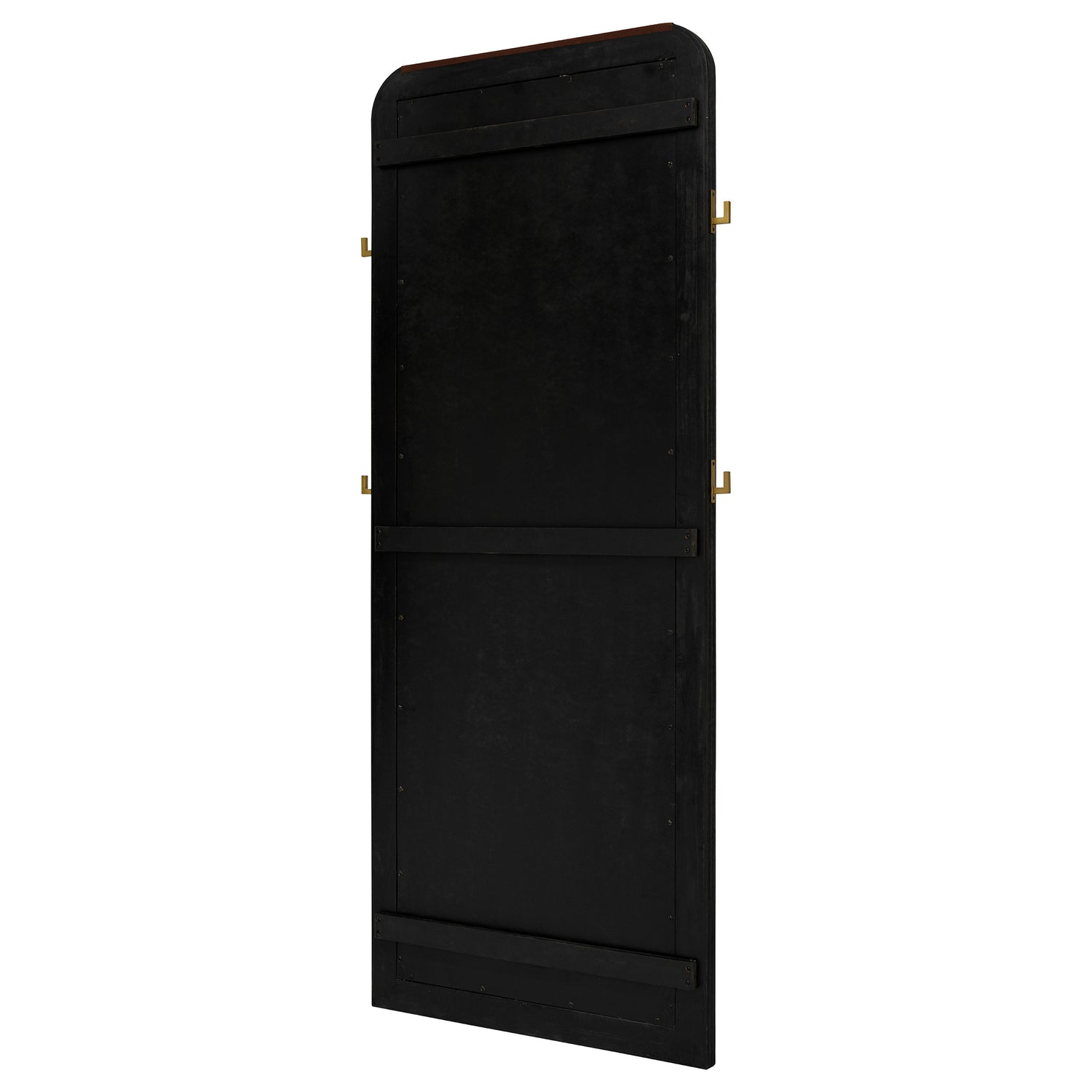 Arini Cane Weave Full Length Standing Floor Mirror Black - Home Elegance USA