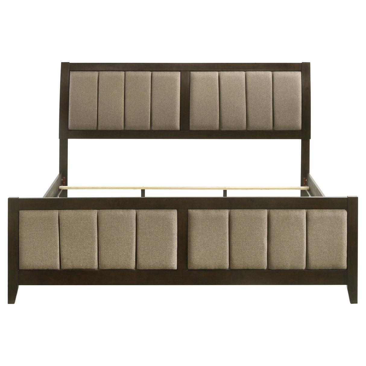 Wilkes 51-inch Upholstered Eastern King Bed Dark Cocoa
