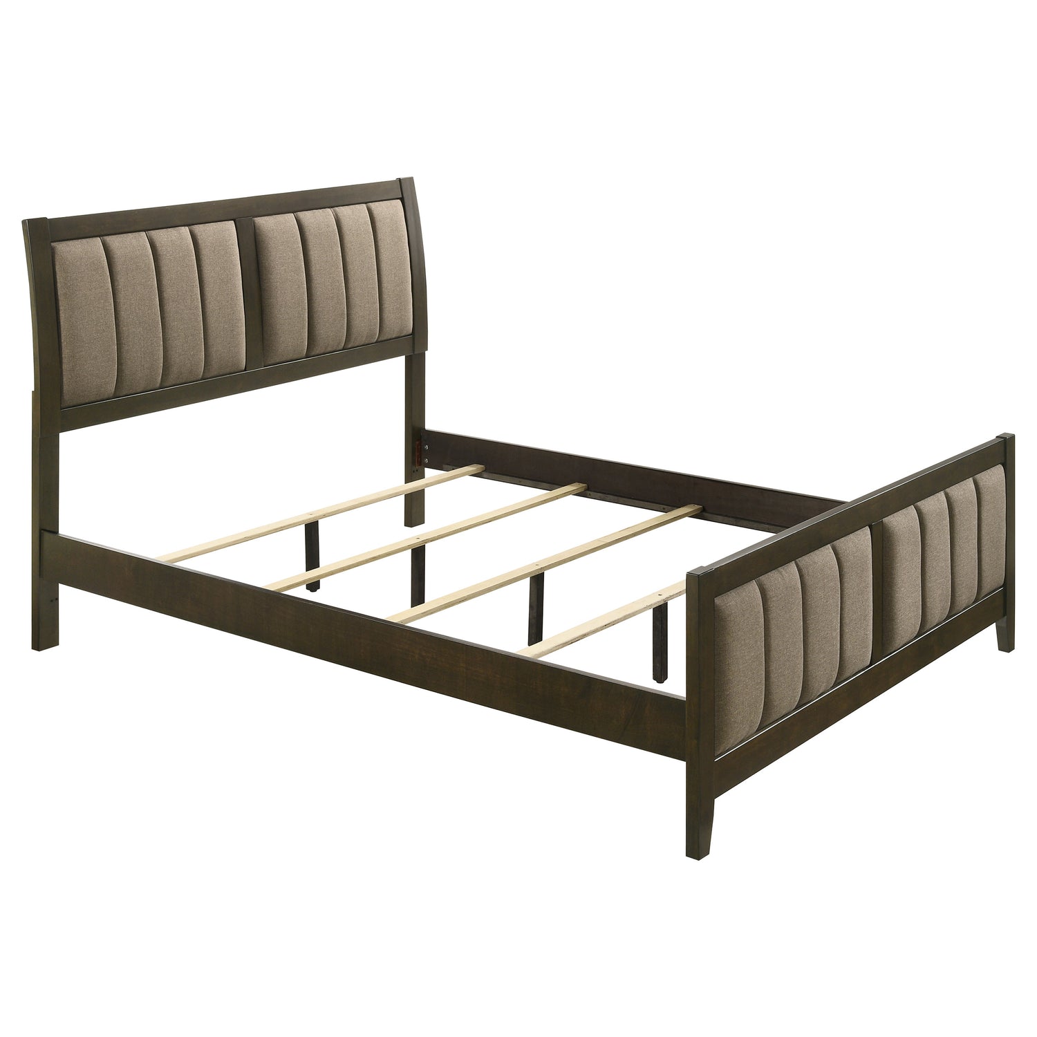 Wilkes 51-inch Upholstered Queen Bed Dark Cocoa -  Coaster Furniture