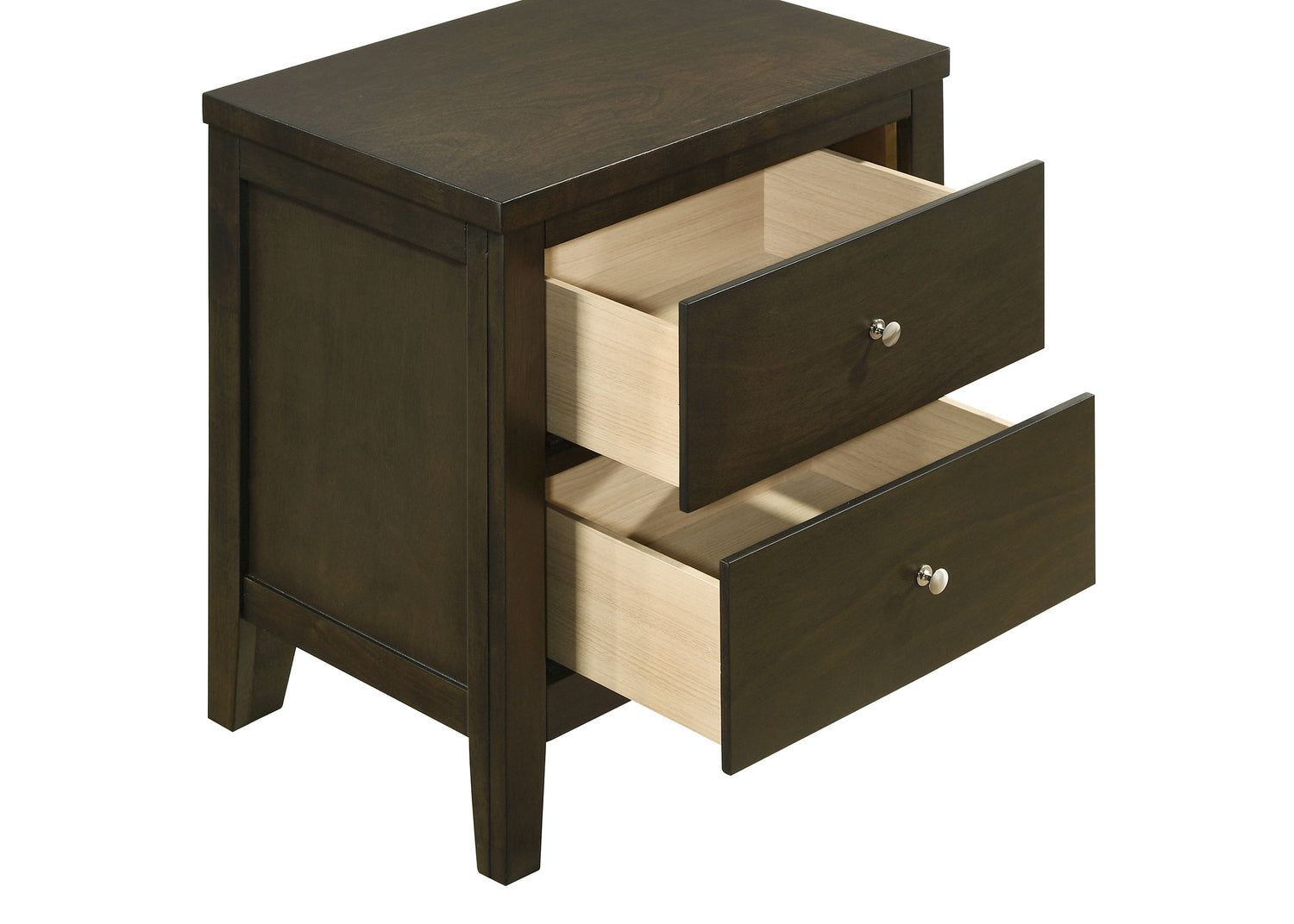 Wilkes 2-drawer Nightstand Bedside Table Dark Cocoa - Home Elegance USA