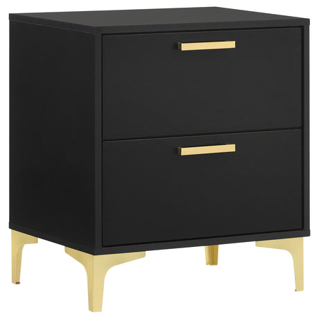 Kendall 2-drawer Nightstand Black - Home Elegance USA