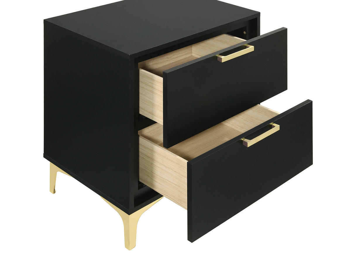 Kendall 2-drawer Nightstand Black - Home Elegance USA