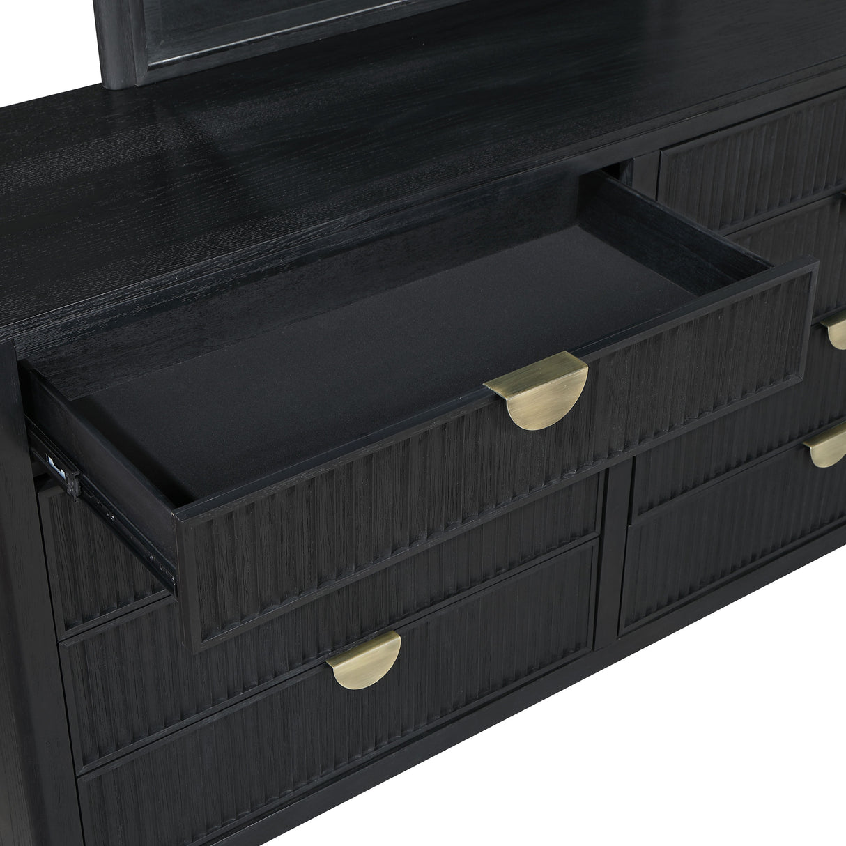 Brookmead 4-piece Upholstered Eastern King Bedroom Set Black - sold by Home Elegance USA
