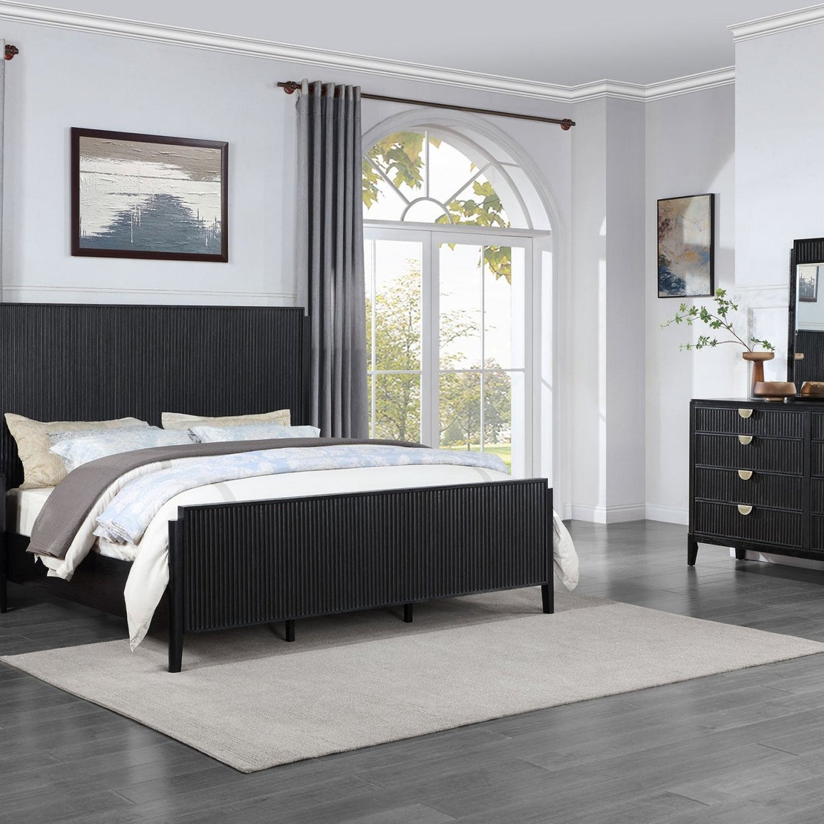 Miranda 4-piece Eastern King Bedroom Set Black