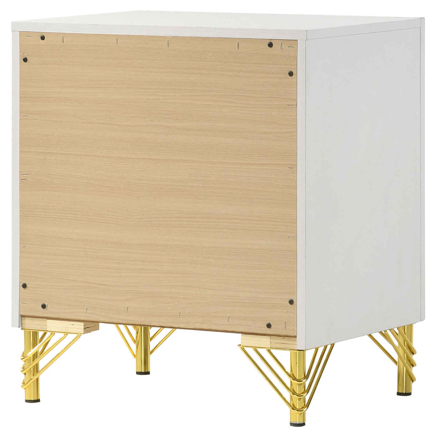 Lucia 2-drawer Nightstand Bedside Table White - Home Elegance USA