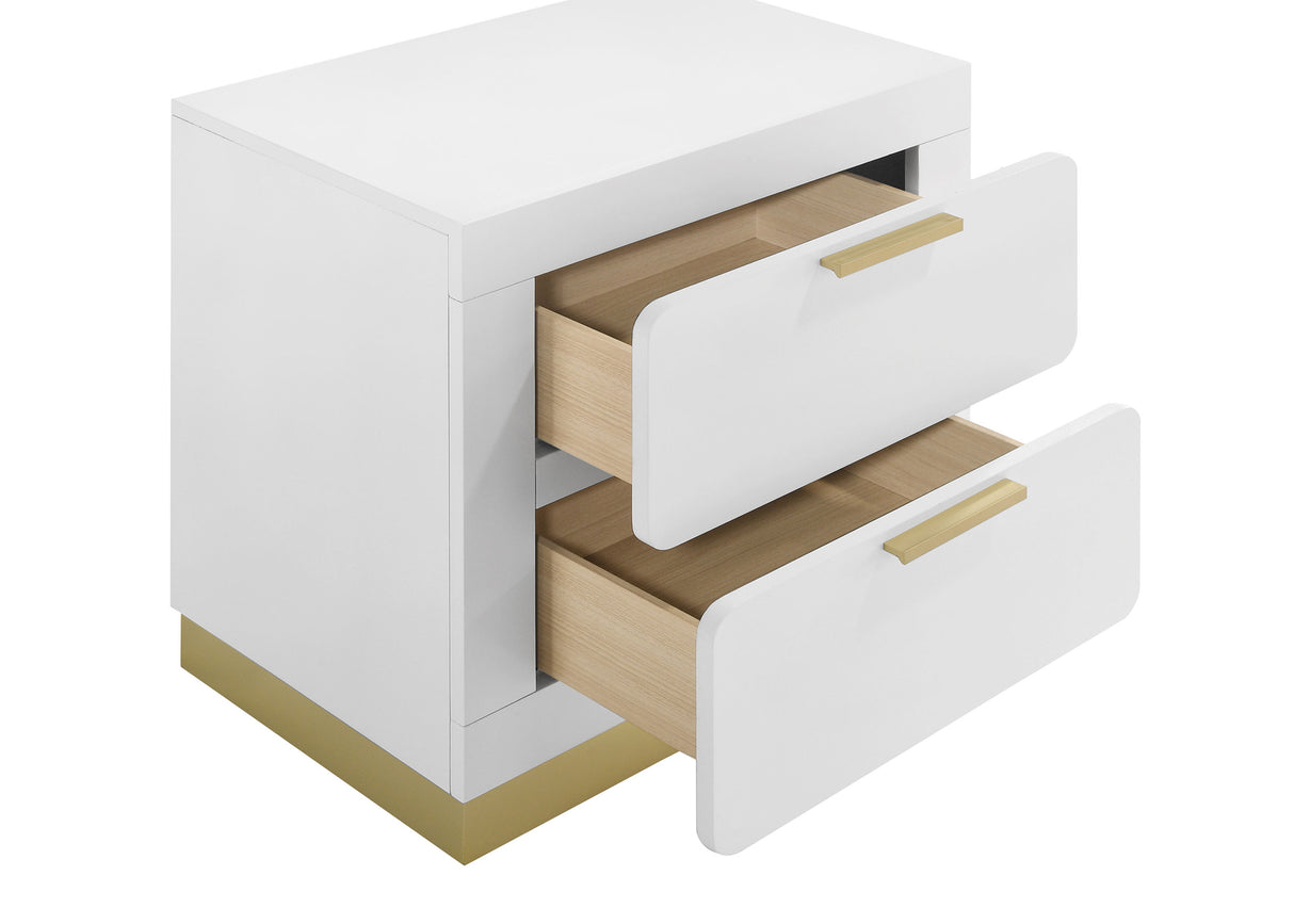 Caraway 2-drawer Nightstand White - Home Elegance USA