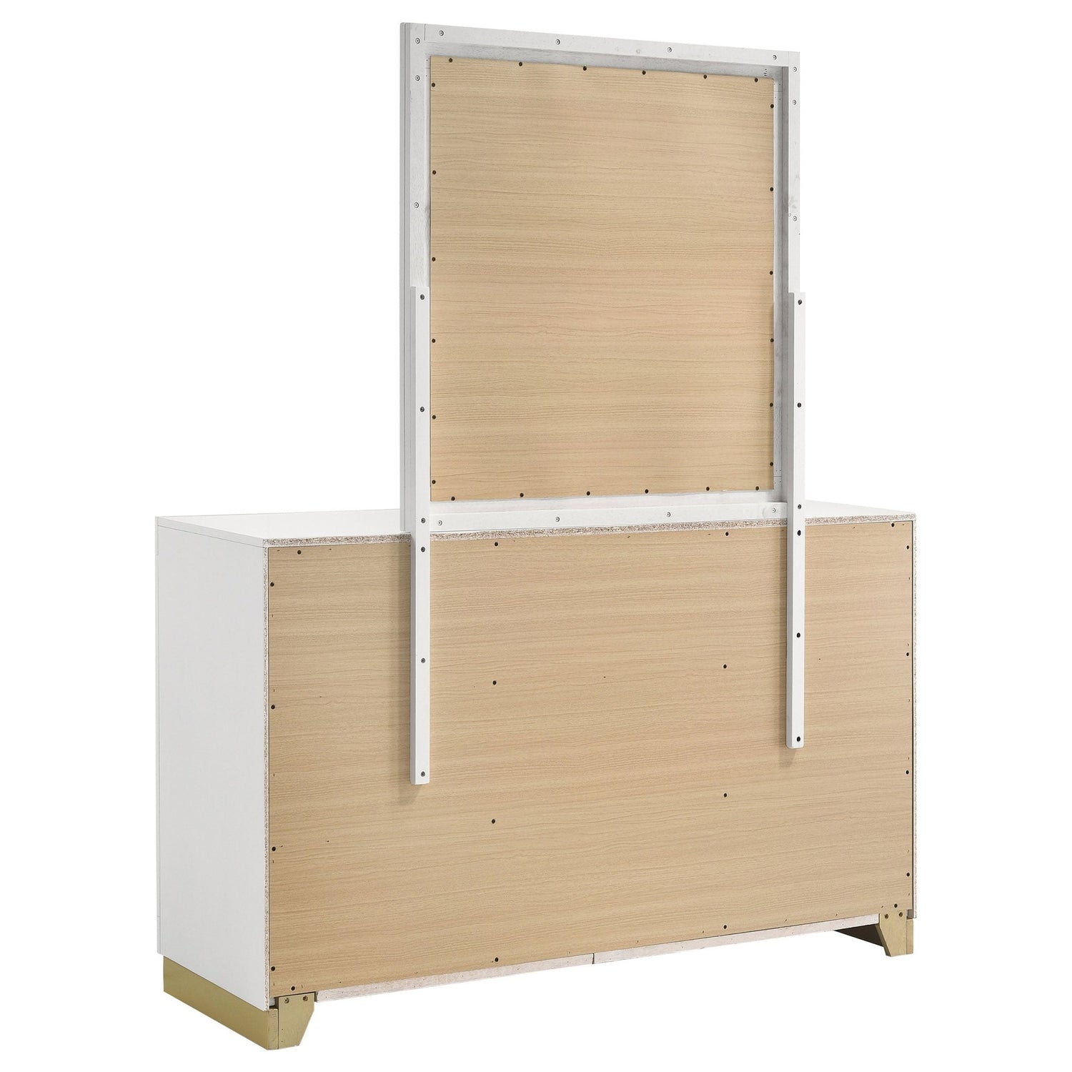Caraway 6 - drawer Bedroom Dresser with Mirror White | Coaster | Home Elegance USA