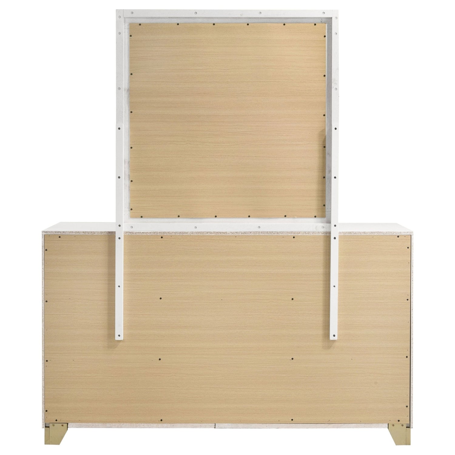 Caraway 6 - drawer Bedroom Dresser with Mirror White | Coaster | Home Elegance USA