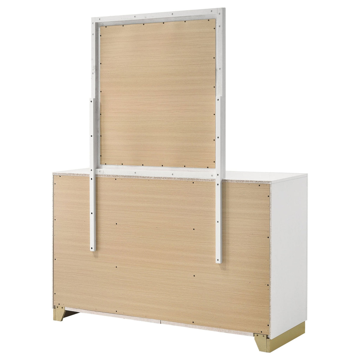 Caraway 6 - drawer Bedroom Dresser with Mirror White | Coaster | Home Elegance USA