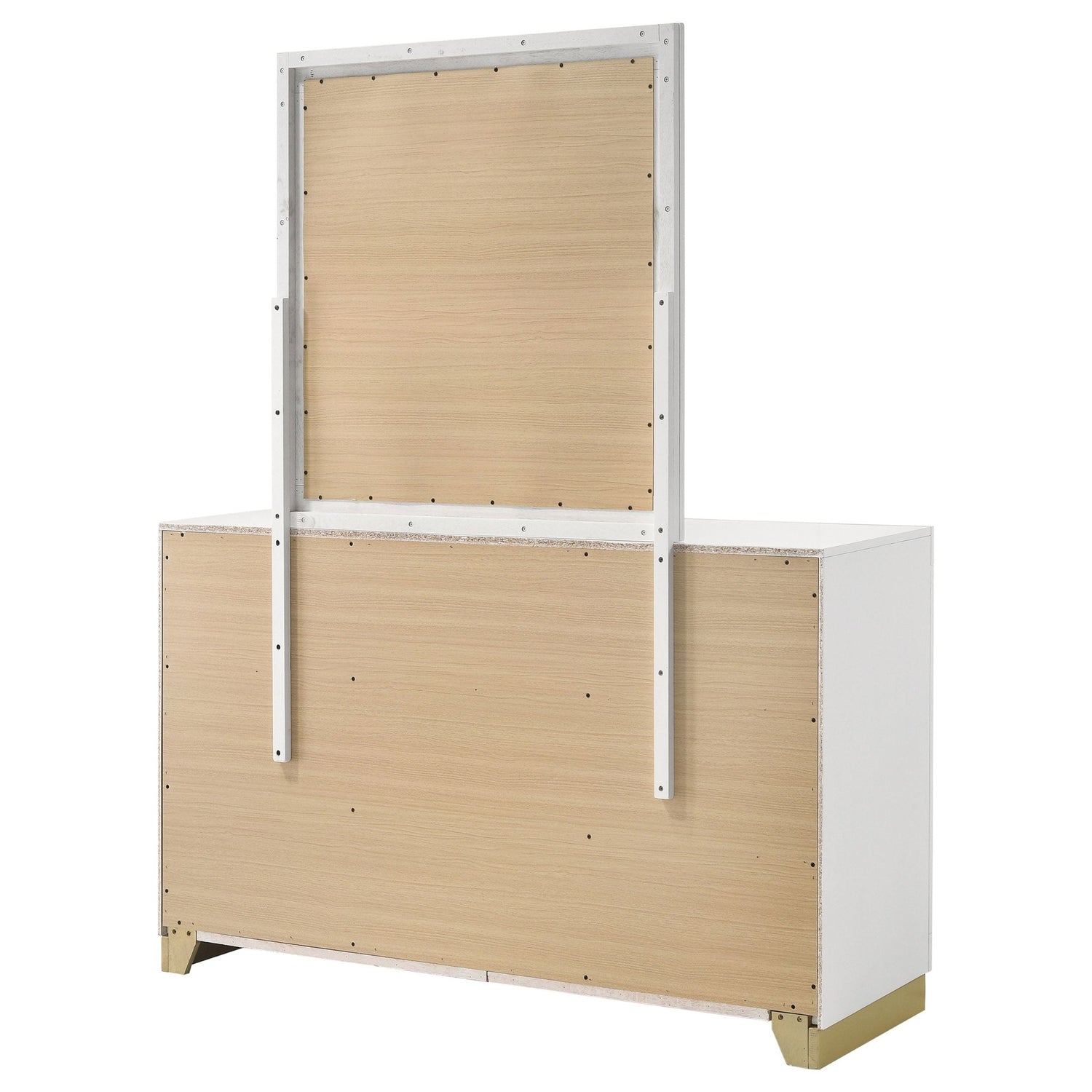 Caraway 6 - drawer Bedroom Dresser with Mirror White | Coaster | Home Elegance USA