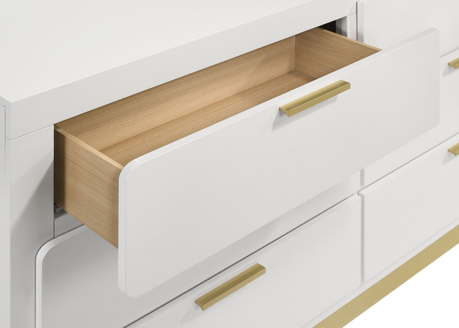 Caraway 6 - drawer Bedroom Dresser with Mirror White | Coaster | Home Elegance USA