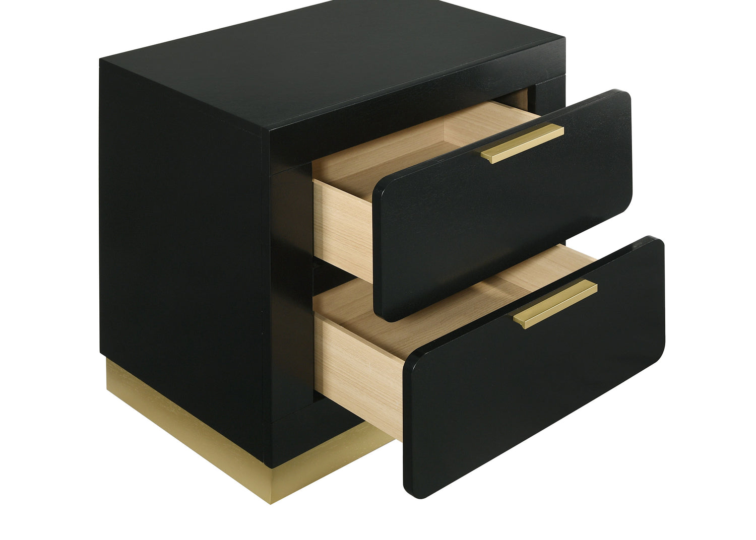 Caraway 2-drawer Nightstand Black - Home Elegance USA