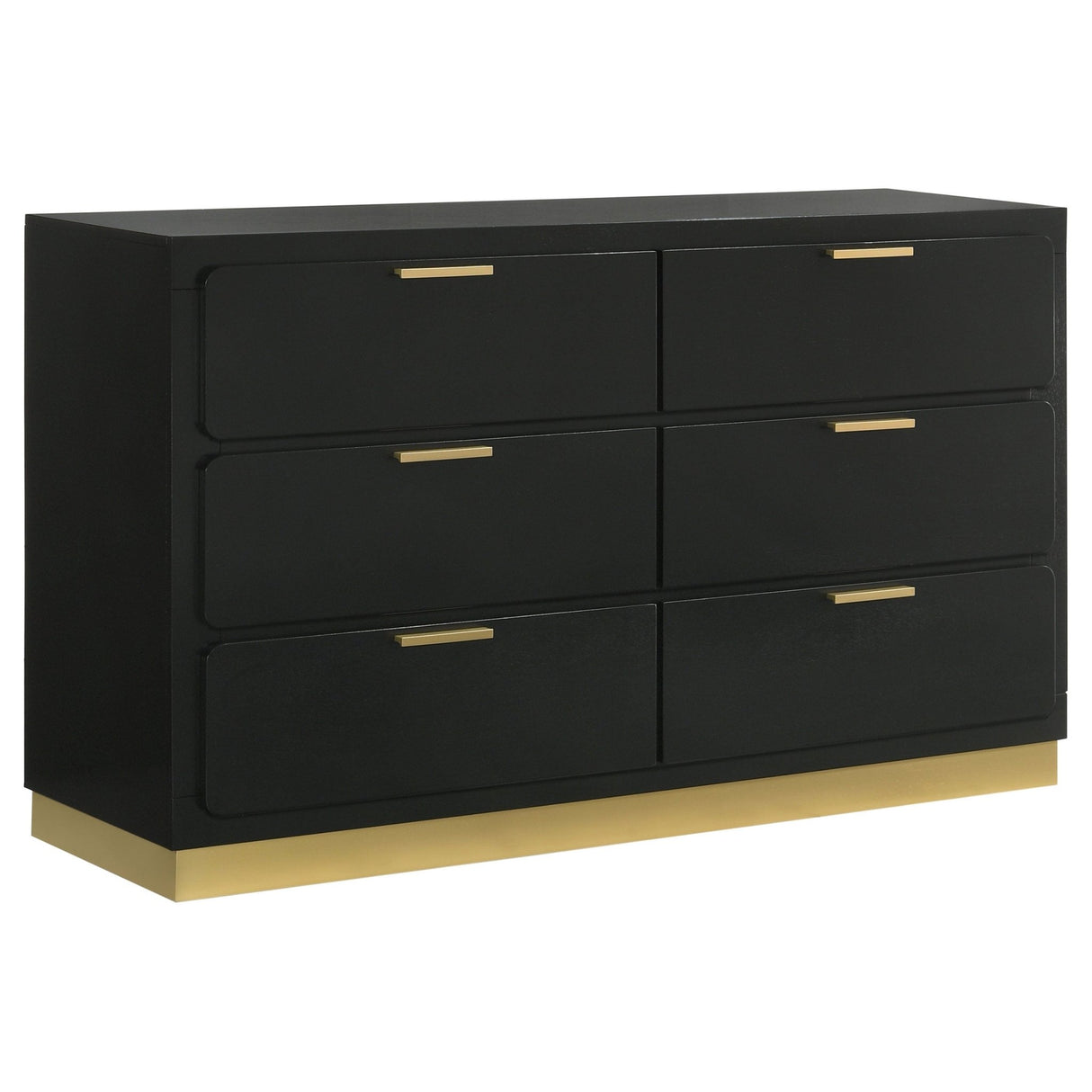 Caraway 6 - drawer Bedroom Dresser Black | Coaster | Home Elegance USA
