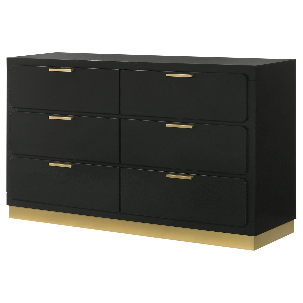 Caraway 6 - drawer Bedroom Dresser Black | Coaster | Home Elegance USA