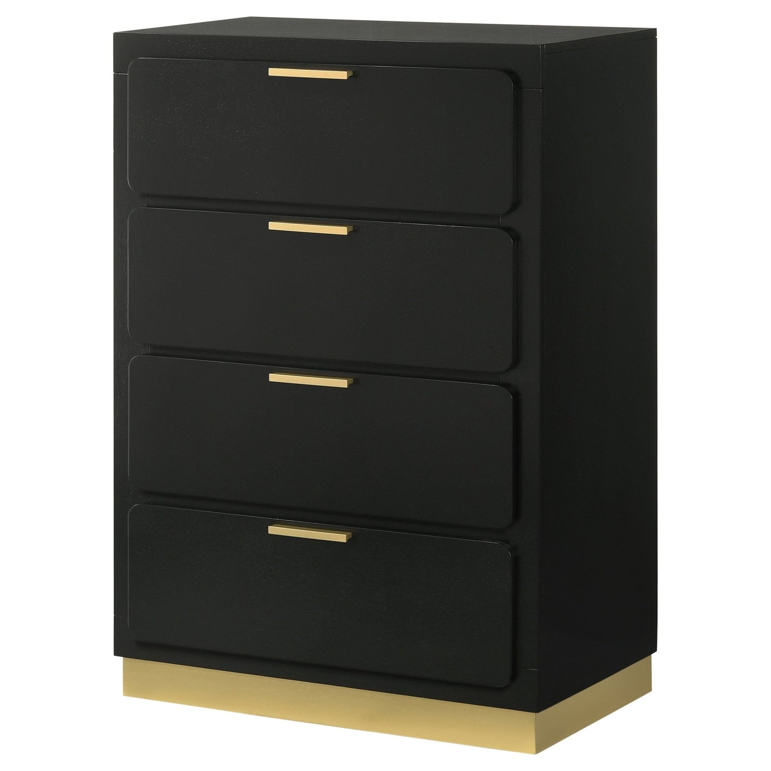 Caraway 4 - drawer Bedroom Chest Black | Coaster | Home Elegance USA