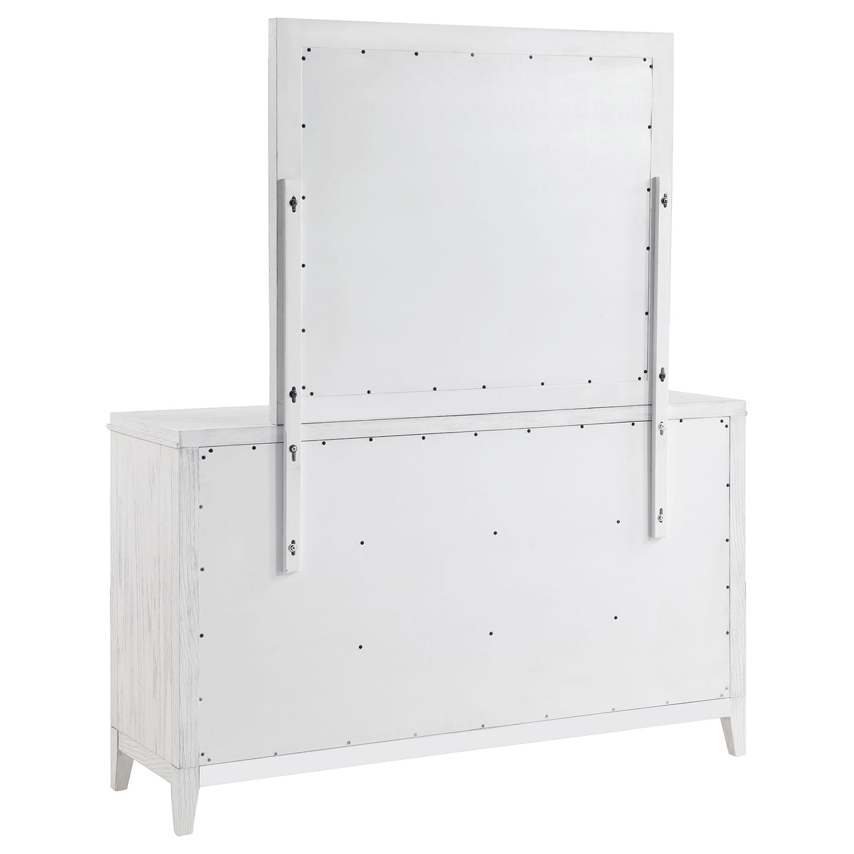 Marielle 6-drawer Dresser with Mirror Distressed White - Home Elegance USA