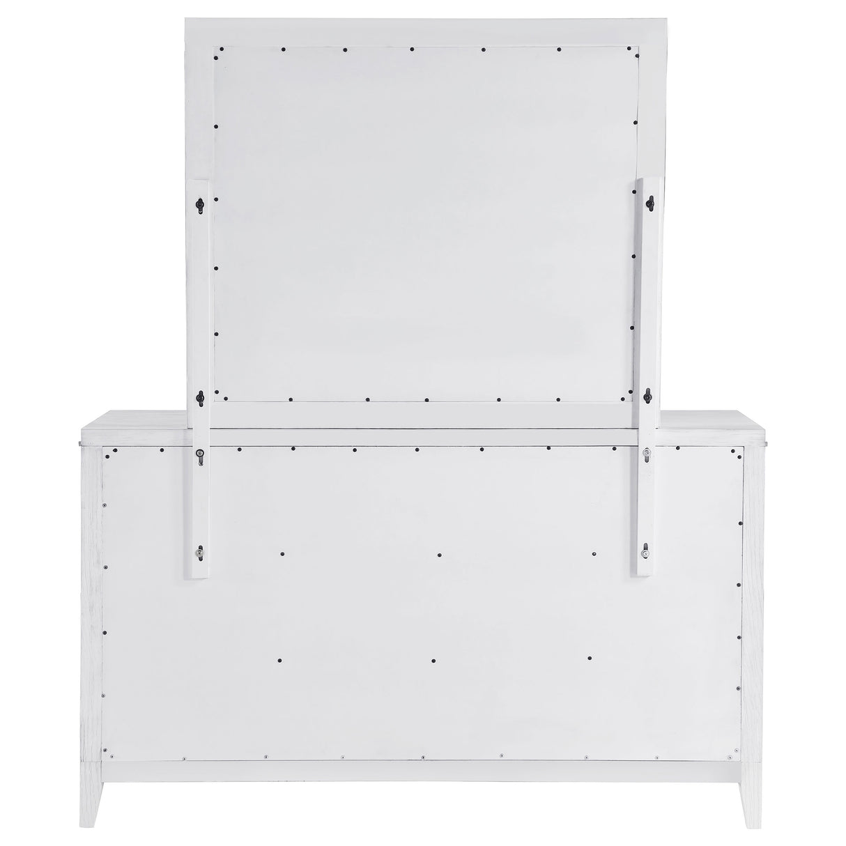 Marielle 6-drawer Dresser with Mirror Distressed White - Home Elegance USA