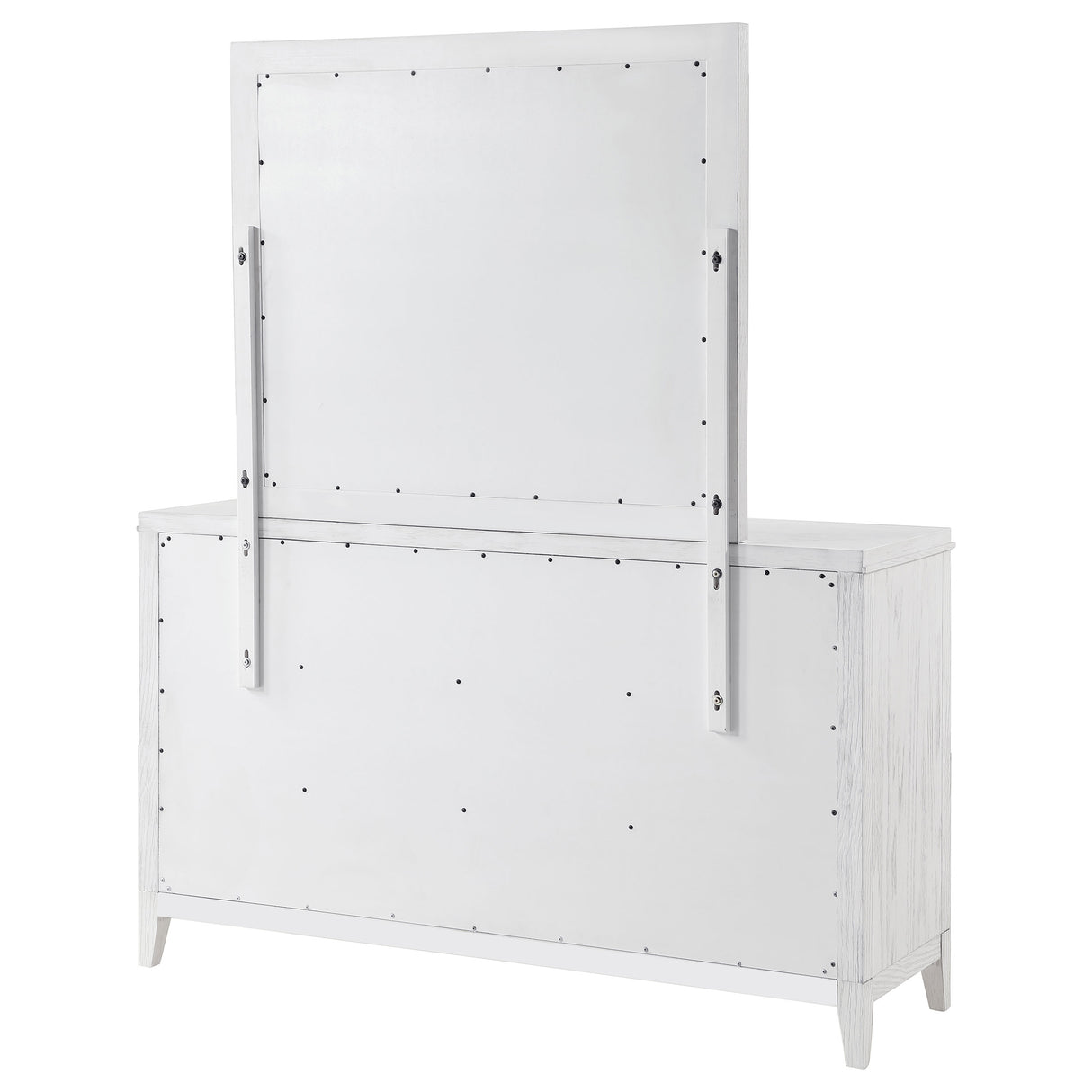 Marielle 6-drawer Dresser with Mirror Distressed White - Home Elegance USA