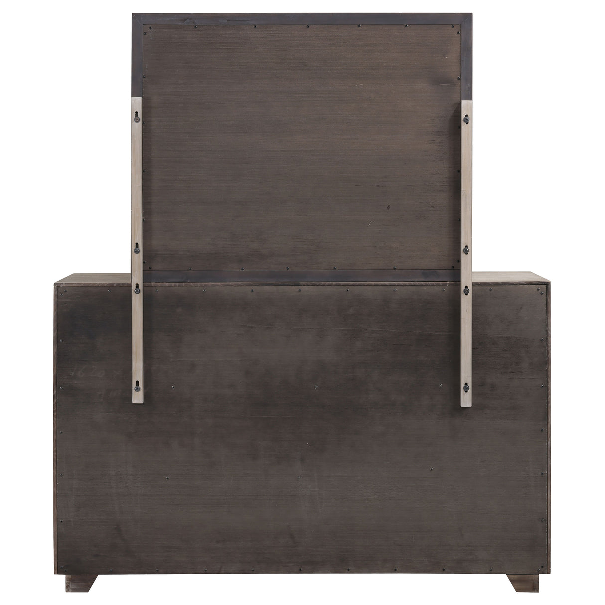 Kenora 6-drawer Dresser and Mirror Barley Brown - Home Elegance USA